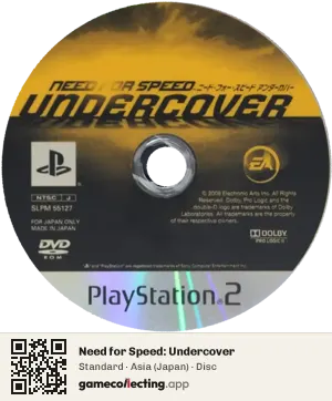 Need for Speed: Undercover PlayStation 2, Asia disc