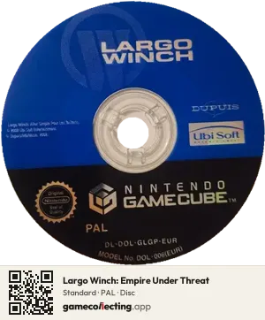 Largo Winch: Empire Under Threat Nintendo GameCube, PAL disc