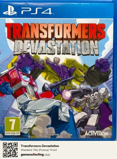 Transformers: Devastation PlayStation 4, France box front
