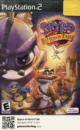 Spyro: A Hero's Tail PlayStation 2, NTSC box front