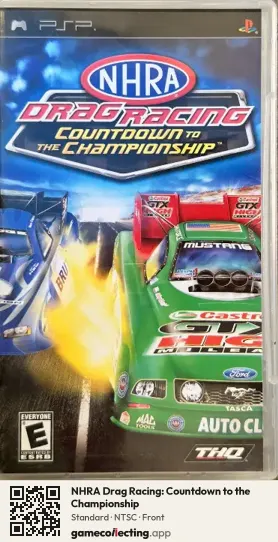 NHRA Drag Racing: Countdown to the Championship PlayStation Portable, NTSC box front