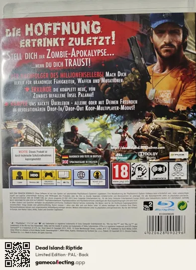 Dead Island: Riptide PlayStation 3, PAL box back