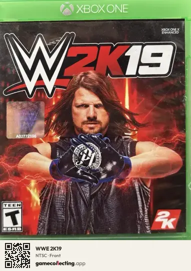 WWE 2K19 Xbox One, NTSC box front