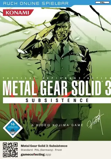 Metal Gear Solid 3: Subsistence PlayStation 2, Germany box front
