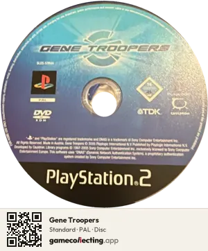 Gene Troopers PlayStation 2, PAL disc