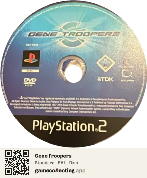 Gene Troopers PlayStation 2, PAL disc