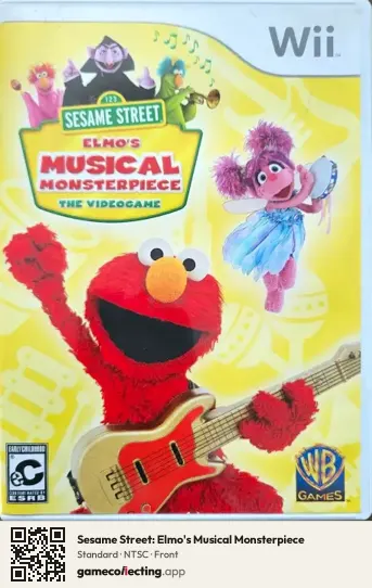 Sesame Street: Elmo's Musical Monsterpiece Nintendo Wii, NTSC box front