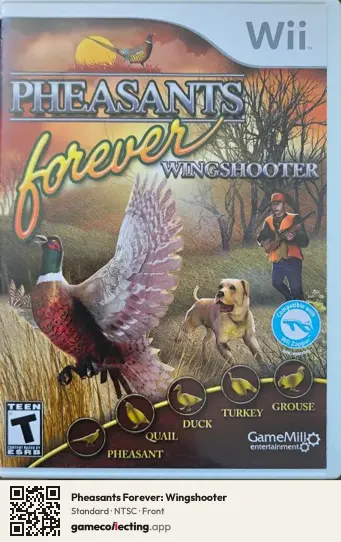 Pheasants Forever: Wingshooter Nintendo Wii, NTSC box front