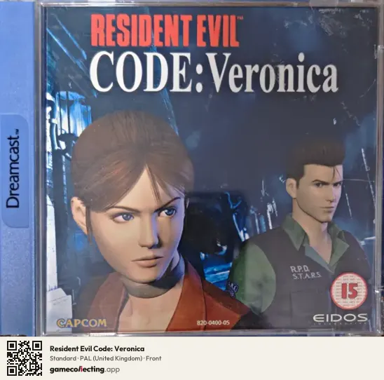 Resident Evil Code: Veronica Sega Dreamcast, United Kingdom box front