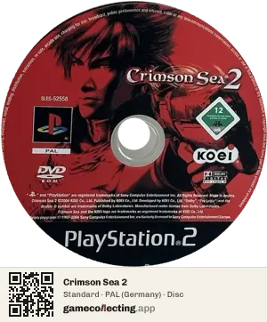 Crimson Sea 2 PlayStation 2, PAL disc