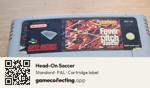 Head-On Soccer Super Nintendo Entertainment System, PAL cartridge label
