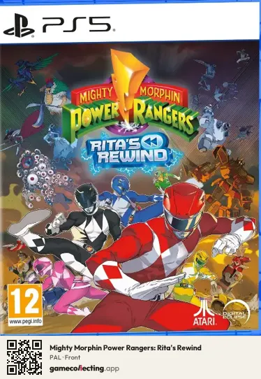 Mighty Morphin Power Rangers: Rita's Rewind PlayStation 5, PAL box front