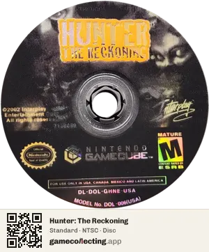 Hunter: The Reckoning Nintendo GameCube, NTSC disc