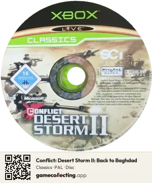 Conflict: Desert Storm II: Back to Baghdad Xbox, PAL disc