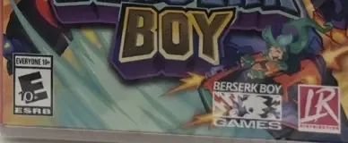 Berserk Boy, the ESRB box on its front