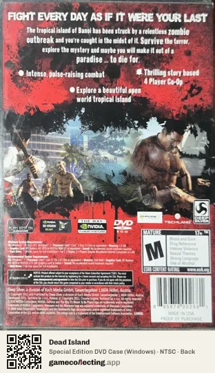 Dead Island Computer, NTSC box back