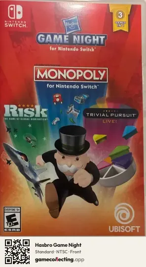 Hasbro Game Night Nintendo Switch, NTSC box front