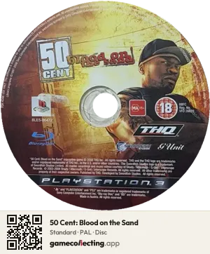 50 Cent: Blood on the Sand PlayStation 3, PAL disc