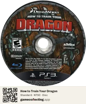 How to Train Your Dragon PlayStation 3, NTSC disc