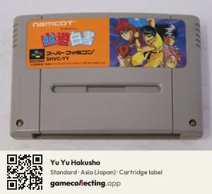 Yu Yu Hakusho Super Nintendo Entertainment System, Asia cartridge label