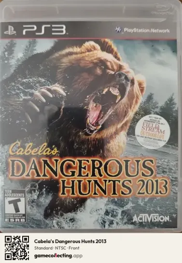 Cabela's Dangerous Hunts 2013 PlayStation 3, NTSC box front