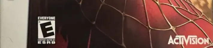 Spider-Man 2, the ESRB box on its front
