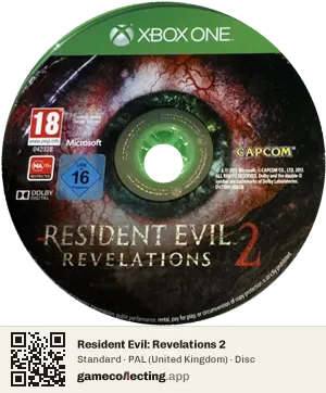Resident Evil: Revelations 2 Xbox One, PAL disc