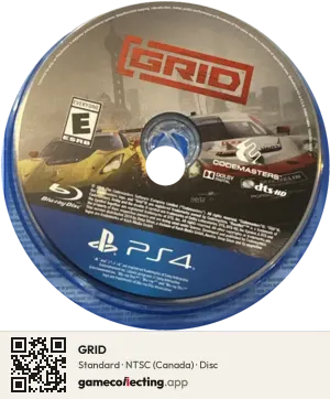 GRID PlayStation 4, NTSC disc