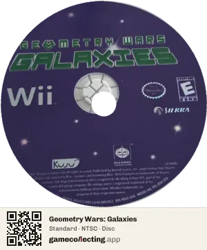 Geometry Wars: Galaxies Nintendo Wii, NTSC disc