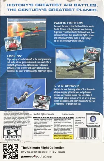 The Ultimate Flight Collection Computer, NTSC box back