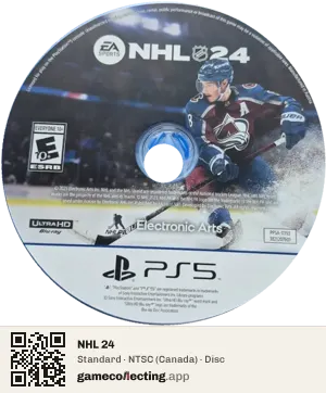 NHL 24 PlayStation 5, NTSC disc