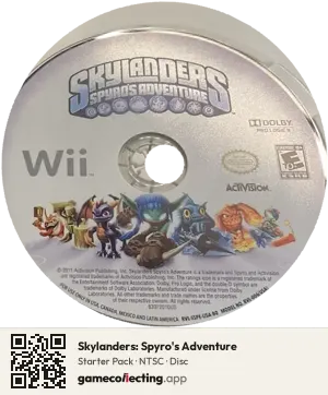 Skylanders: Spyro's Adventure Nintendo Wii, NTSC disc
