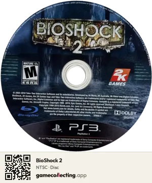 BioShock 2 PlayStation 3, NTSC disc