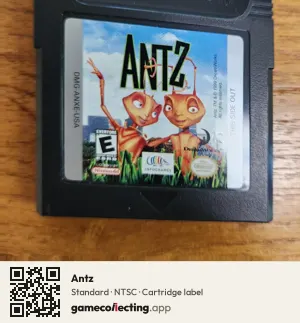 Antz Game Boy Color, NTSC cartridge label