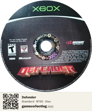 Defender Xbox, NTSC disc