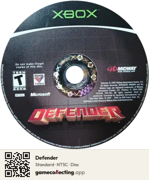 Defender Xbox, NTSC disc