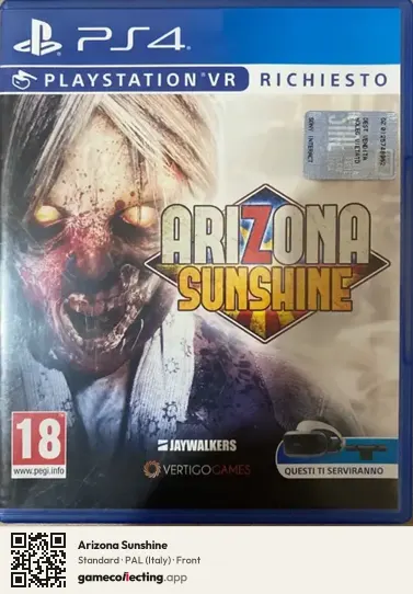 Arizona Sunshine PlayStation 4, Italy box front