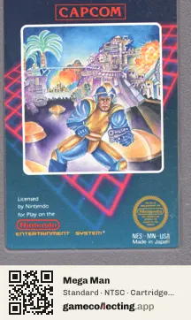 Mega Man Nintendo Entertainment System, NTSC cartridge label