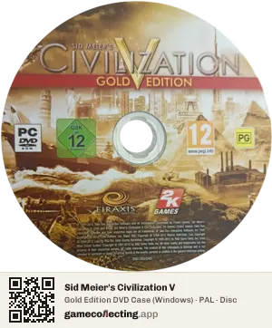 Sid Meier's Civilization V Computer, PAL disc