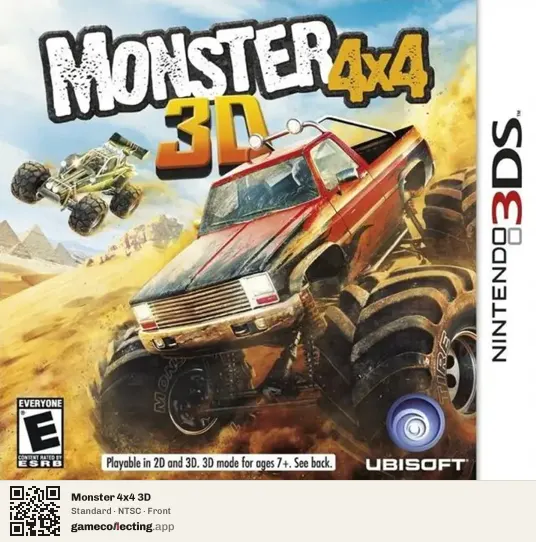 Monster 4x4 3D Nintendo 3DS, NTSC box front