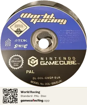 World Racing Nintendo GameCube, PAL disc