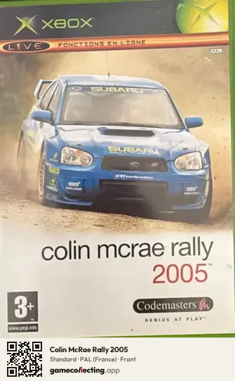 Colin McRae Rally 2005 Xbox, France box front