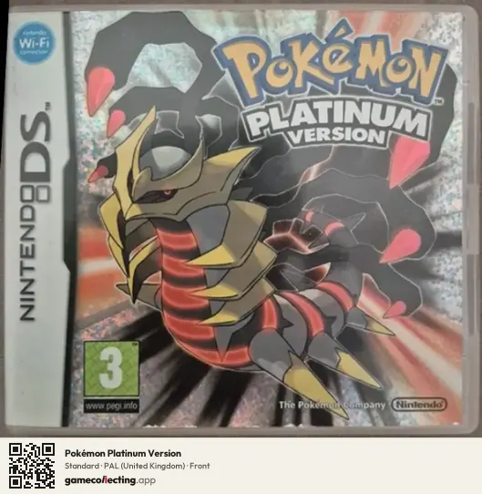 Pokémon Platinum Version Nintendo DS, United Kingdom box front