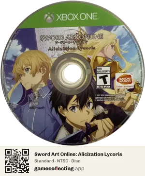 Sword Art Online: Alicization Lycoris Xbox One, NTSC disc