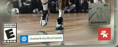 NBA 2K25, the ESRB box on its front