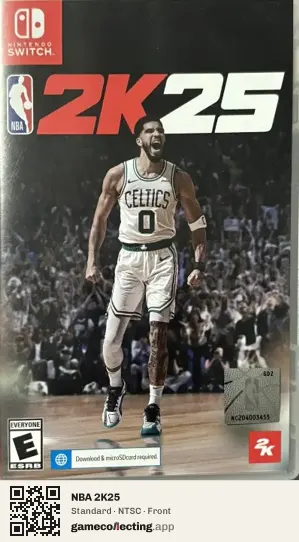 NBA 2K25 Nintendo Switch, NTSC box front