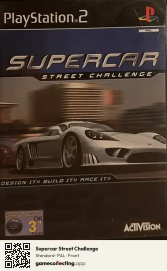 Supercar Street Challenge PlayStation 2, PAL box front