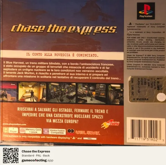 Chase the Express PlayStation, PAL box back