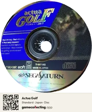 Actua Golf Sega Saturn, Japan disc