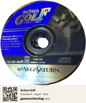 Actua Golf Sega Saturn, Japan disc